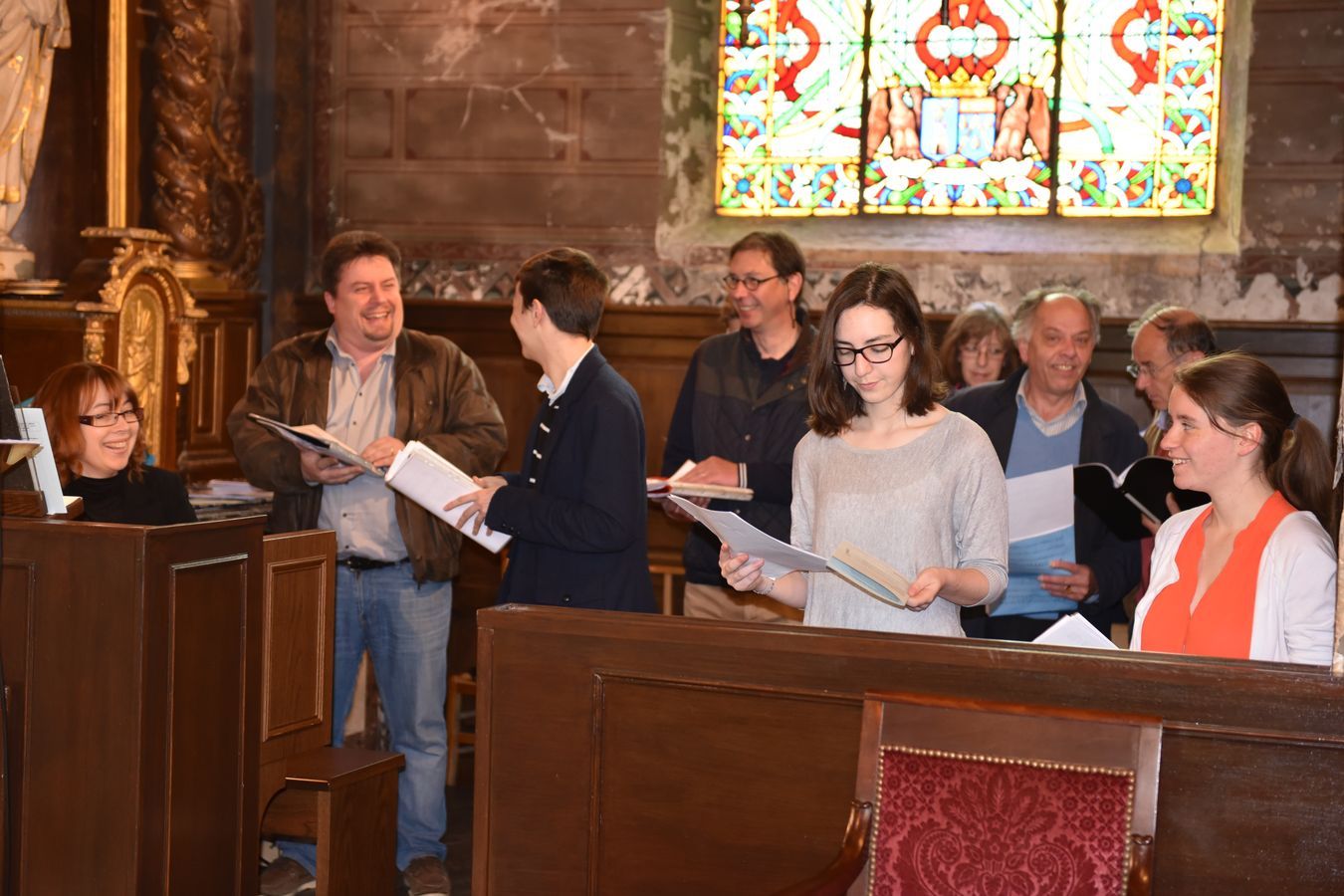 Pascal Senault anime la Chorale paroissiale de Saint-Nom-la-Bretèche